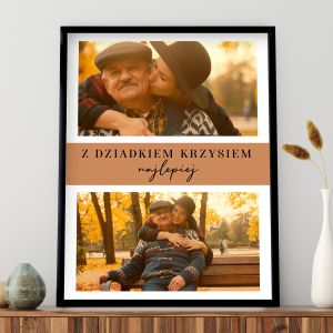 Plakat na Dzie Dziadka Z DWOMA ZDJCIAMI