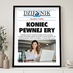 Plakat na odejcie z pracy DZIENNIK ze zdjciem personalizowany plakat prezent poegnalny prezent dla pracownika