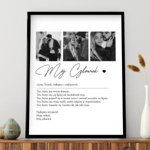 Plakat na Walentynki M�J CZ�OWIEK prezent dla ukochanego