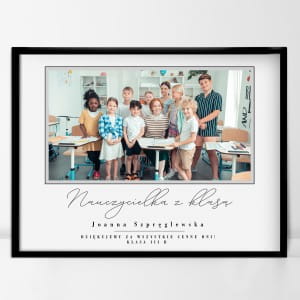 Plakat na Dzie Nauczyciela ze zdjciem 31x41cm PREZENT DLA NAUCZYCIELA prezent na dzie nauczyciela