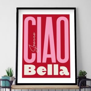 Personalizowany plakat CIAO BELLA dla kobiety