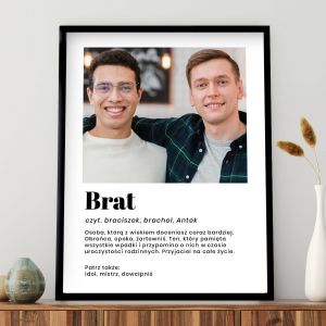 Plakat personalizowany DEFINICJA prezent dla brata personalizowany plakat prezent na urodziny dla brata