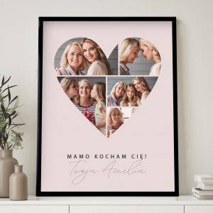 Personalizowany plakat na Dzień Matki SERCE