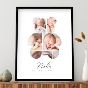 Personalizowany plakat MIŚ prezent na narodziny dziecka