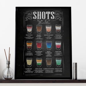 Personalizowany plakat drinki SHOTS