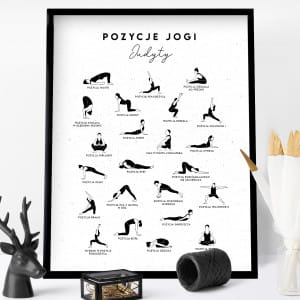 Joga plakat POZYCJE JOGI