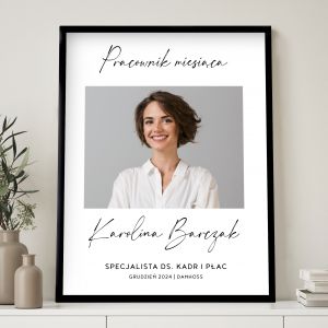 Plakat PRACOWNIK MIESICA prezent dla pracownika plakat do biura prezent dla kolegi z pracy prezent na awans