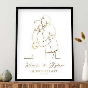 Plakat ze zoceniem PREZENT NA ROCZNIC LUBU DLA RODZICW