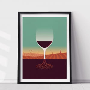 Plakat wino TERROIR 50 x 70cm