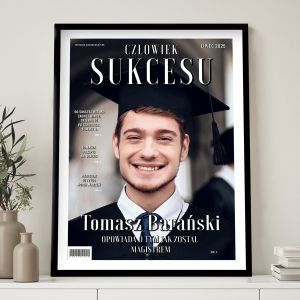 Plakat w ramce CZOWIEK SUKCESU prezent na zakoczenie studiw prezent na ukoczenie studiw prezent dla studenta