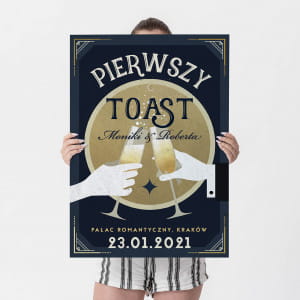 Plakat dla nowoecw PIERWSZY TOAST 50x70 cm