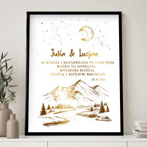 lubny plakat personalizowany ze zoceniem POCZTEK PRZYGODY plakat na lub plakat lubny prezent na lub
