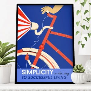 Plakat z rowerem SIMPLICITY personalizowany 31x41 cm 