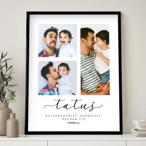 Plakat ze zdjciami WYJTKOWY PREZENT DLA TATY