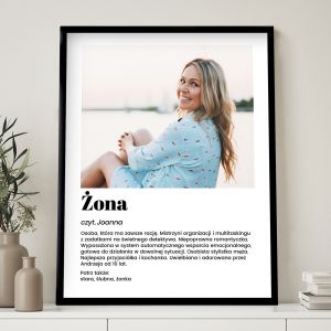 Plakat ze zdjciem DEFINICJA oryginalny prezent dla ony