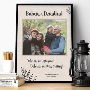 Plakat personalizowany 31x41 cm PREZENT ZE ZDJCIEM DLA DZIADKW