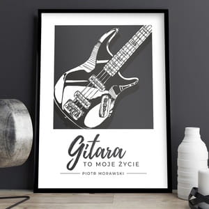 Plakat personalizowany 31x41 cm PREZENT DLA GITARZYSTY