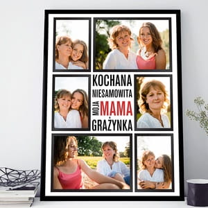 Plakat personalizowany 31x41 cm PREZENT NA DZIE MATKI