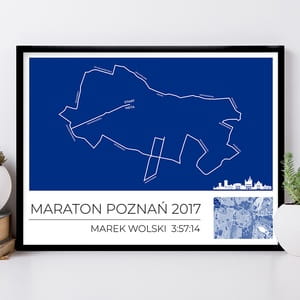 Plakat personalizowany 31x41 cm MARATON POZNA