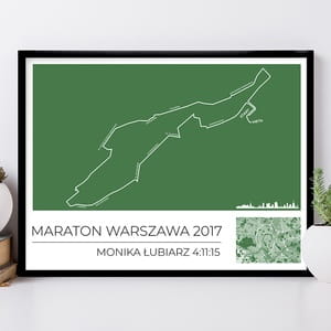 Plakat personalizowany 31x41 cm MARATON WARSZAWA