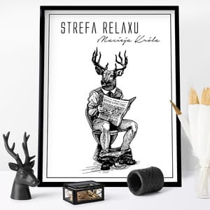 Plakat personalizowany 31x41 cm STREFA RELAXU prezent dla kawalera