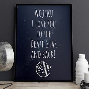 Plakat personalizowany 31x41 cm TO THE DEATH STAR prezent dla fana Star Wars