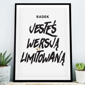 Plakat personalizowany 31x41 cm WERSJA LIMITOWANA prezent dla chopaka plakat na Dzie Chopaka