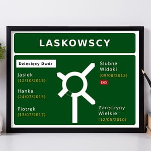 Plakat personalizowany 31x41 cm ZNAK prezent dla caej rodziny