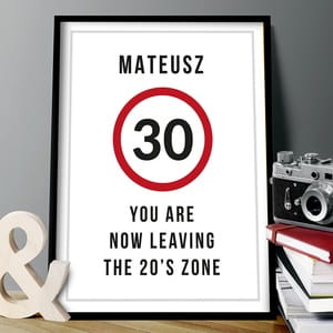 Plakat personalizowany 31x41 cm PREZENT URODZINOWY