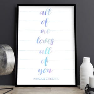 Plakat z holograficznym nadrukiem CAYM SOB prezent dla ukochanej
