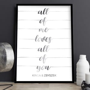 Plakat ze srebrnym nadrukiem CAYM SOB prezent dla ukochanej