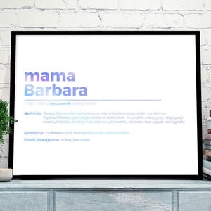 Plakat holograficzny DEFINICJA prezent na Dzie Mamy