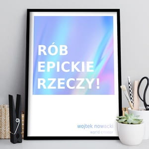 Holograficzny plakat personalizowany EPICKIE RZECZY prezent dla studentki