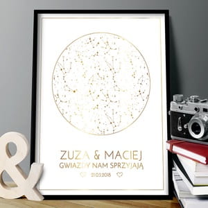Plakat z uszlachetnieniem GWIAZDY zoty