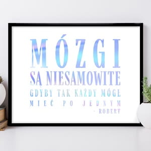 Plakat holo z uszlachetnieniem MZGI mieszny prezent