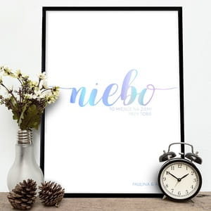 Holograficzny plakat NIEBO prezent dla ukochanej