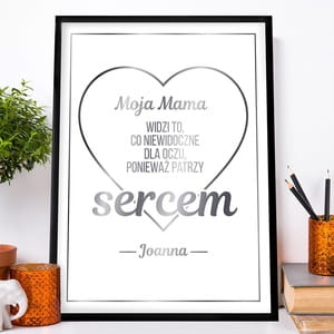 Plakat DLA MAMY srebrny