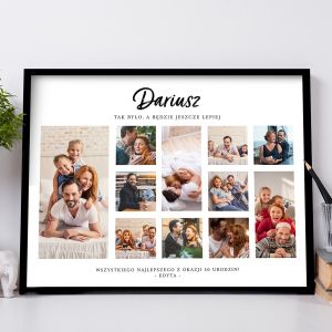 Personalizowany OBRAZ NA 50 URODZINY dla mczyzny plakat na 50 urodziny prezent na 50 urodziny
