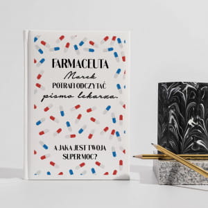 Planner ksikowy personalizowany PREZENT DLA FARMACEUTY biay