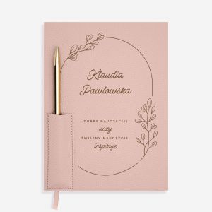 Personalizowany planner z d�ugopisem �WIETNY NAUCZYCIEL prezent na dla nauczycielki planner personalizowany
