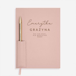 Planner z dugopisem ELEGANCKI PREZENT DLA EMERYTKI prezent z okazji przejcia na emerytur
