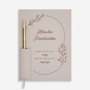 Planner z d�ugopisem �WIETNY NAUCZYCIEL prezent dla nauczycielki planner personalizowany notes dla nauczyciela
