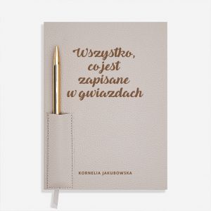Planner z dugopisem ZAPISANE W GWIAZDACH prezent dla kobiety notes skrzany prezent dla zodiakary