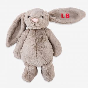 Beowy krlik JellyCat INICJAY maskotka na prezent
