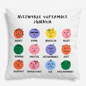 Poduszka dla dziecka EMOCJE prezent dla przedszkolaka personalizowany prezent dla dziecka prezent dla dziecka