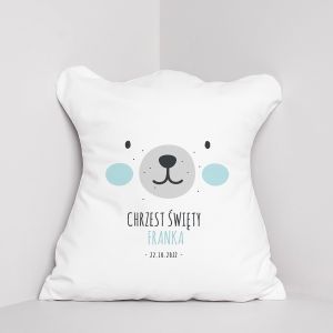 Poduszka personalizowana PREZENT NA CHRZEST DLA CHOPCA