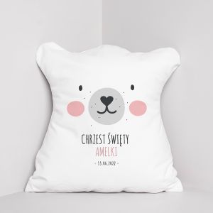 Personalizowana poduszka PREZENT DLA DZIEWCZYNKI NA CHRZEST