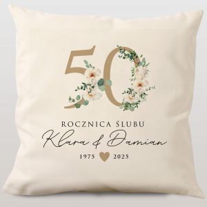 Personalizowana poduszka na rocznic lubu ZOTE GODY