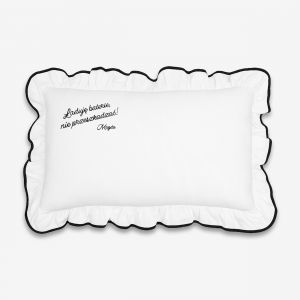 Poduszka z haftem NIE PRZESZKADZA� prezent dla �piocha