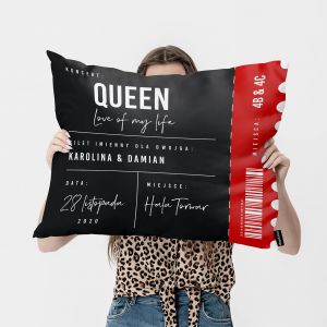 Poduszka personalizowana BILET NA KONCERT prezent dla fana muzyki